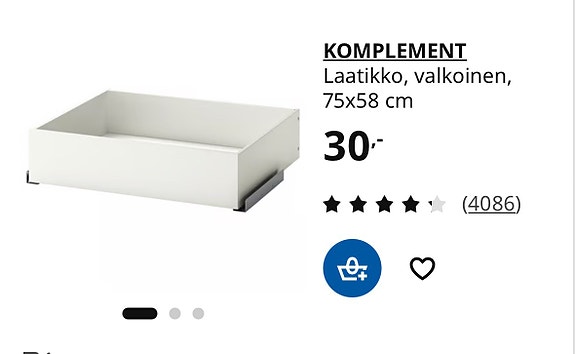 Ostetaan Komplement-laatikoita