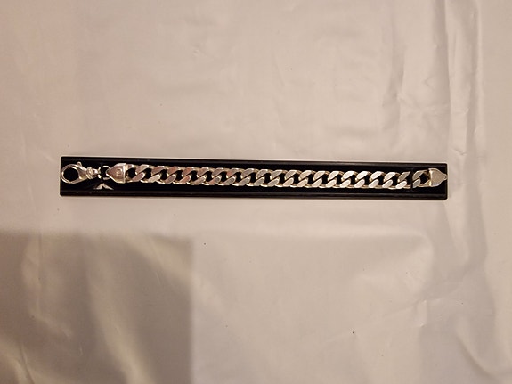 Hopeinen 925 panssariranneketju 21cm.