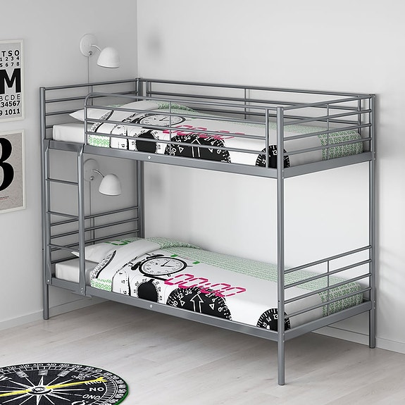 IKEA kerrossänky metallinen valkoinen