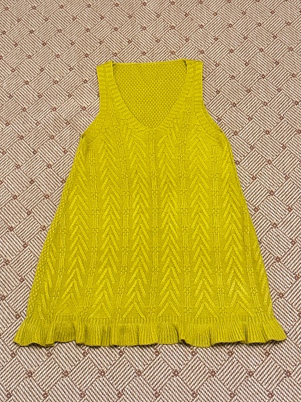Aarre neulottu mekko koko 86 keltainen tytöille