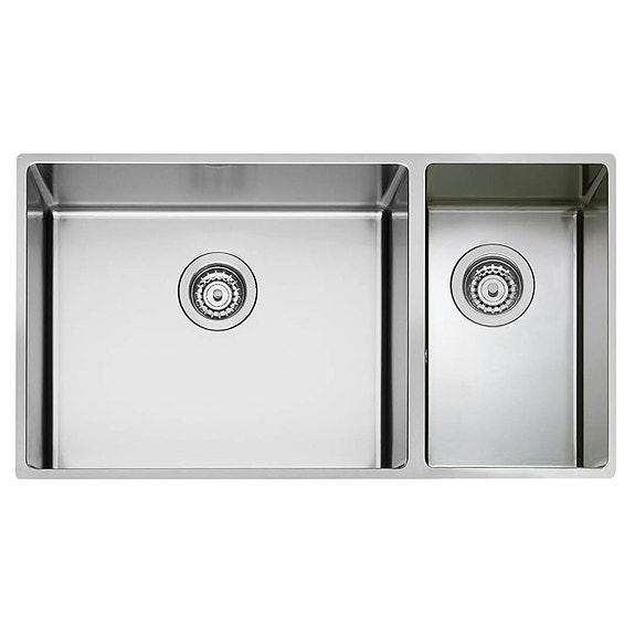 Decosteel XV 5023 kaksoisallas, iso allas vasemmalla, teräs