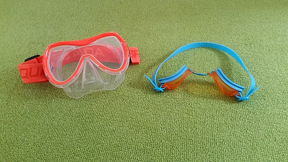 Speed Aqua sukellusnaamari ja Speedo uimalasit