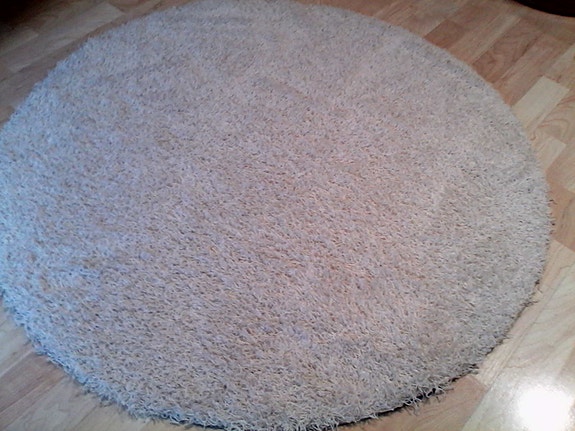 pyöreä matto 100 cm valkoinen uusi matto