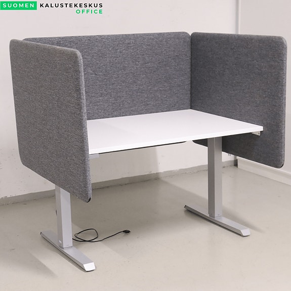 Narbutas harmaa akustoiva pöytäsermi kokonaisuus 120* cm pöytään
