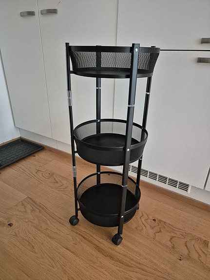 Korivaunu, kylpyhuoneeseen ja keittiöön, kokoontaitettava (Clas Ohlson)
