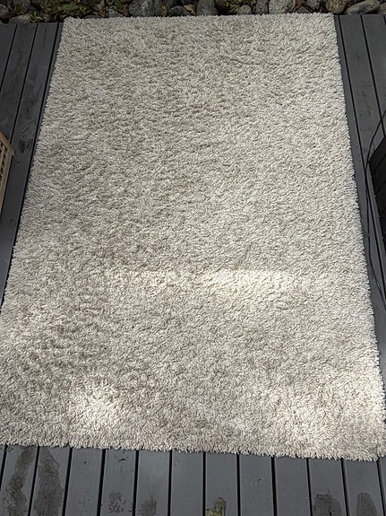 Beige karvamatto, iso