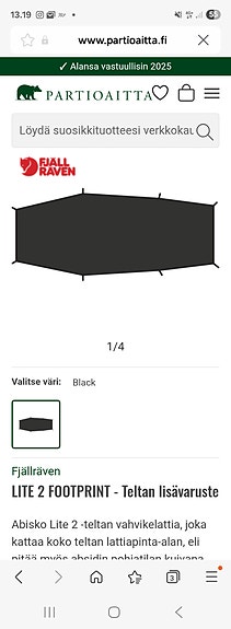 ostetaan fjällräven abisko lite 2 footprint