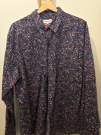 Libertys Floral Dress Shirt XL Tana Lawn Cotton.