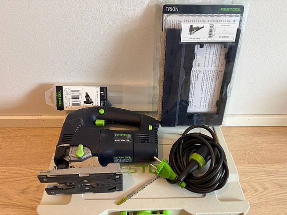 Festool Pistosaha (Jigsaw) Trion PSB 300 EQ + uusi (Ohjainsovite + Ympyräohjain)