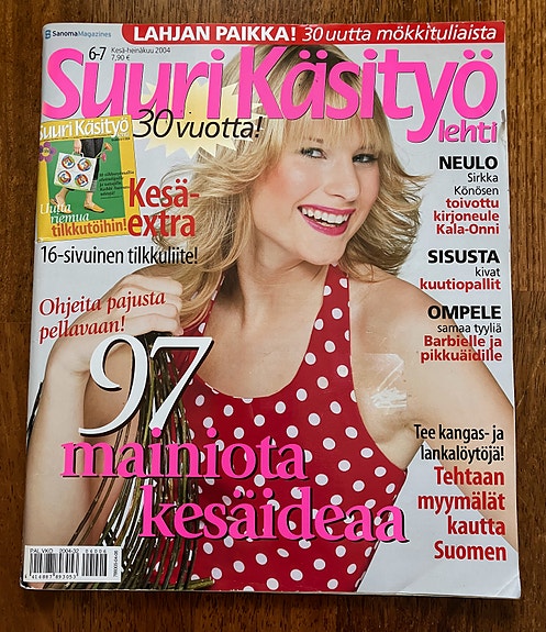 Suuri Käsityö 6-7/2004 : Uima-asut naiselle & lapsille, Tilkkutyö-liite