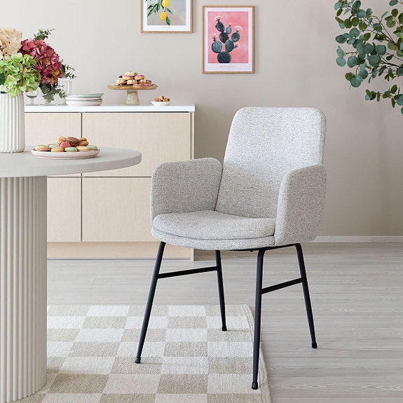 OUTLET Rowico Home Conklin tuoli, vaalea beige/ musta