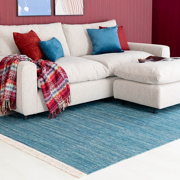 OUTLET Keitele villamatto 80x200 cm sininen