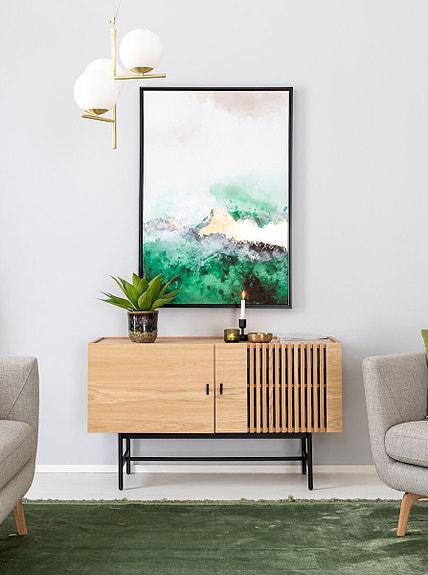 OUTLET Korte tv-taso 120x42x70 cm tammi/musta
