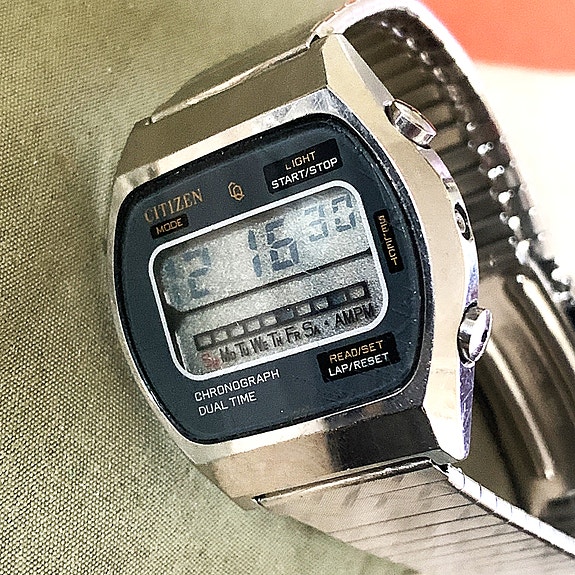 CITIZEN LCD Digital miesten rannekello Vintage