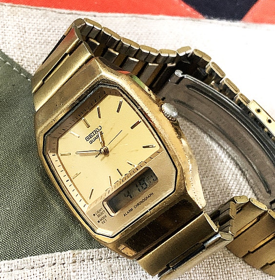 SEIKO Ana Digi miesten rannekello Vintage