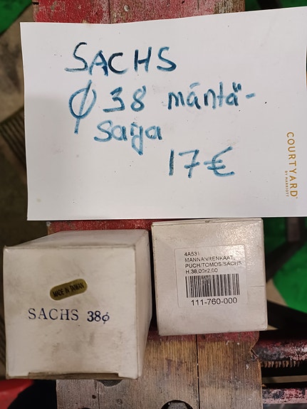 Sachs-mopon mäntä ja männänrenkaat