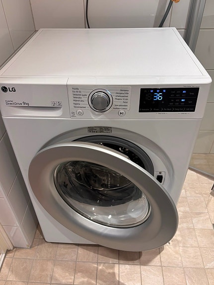 LG  pesukone 9 kg valkoinen