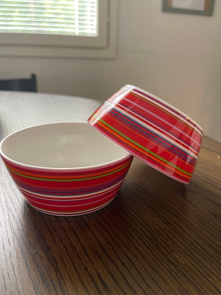 Iittala raitakulhot punainen (Origo)