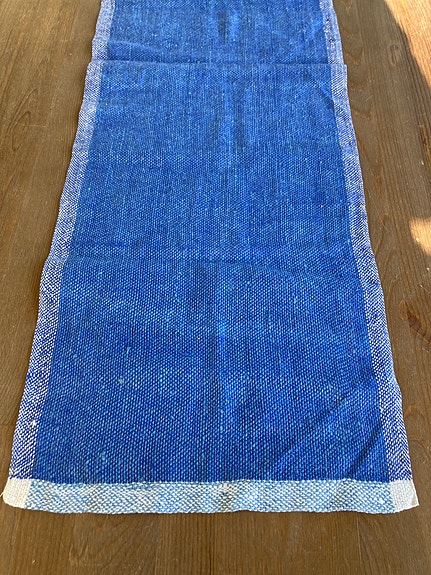 Pellavaa, vintage kaitaliina 30 x 94 cm
