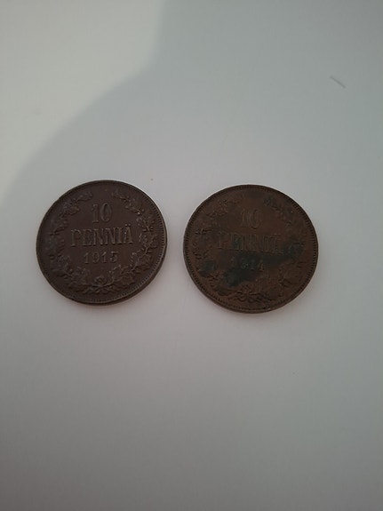 1 penni 1915 kolikot, 2 kpl