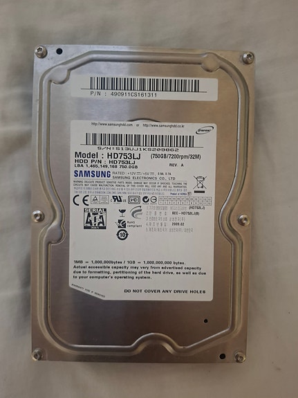Samsung 750gb hdd