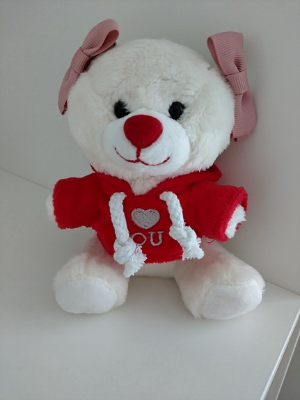 Pehmo nalle hupparilla