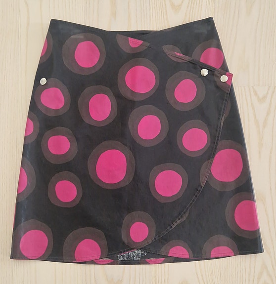 Marimekko PVC/puuvilla kietaisuhame koko 34