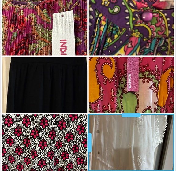 Indiska, mekko, hame, boho, tunika, indiska, S, M, L, koko, paita, pöytä, tuoli
