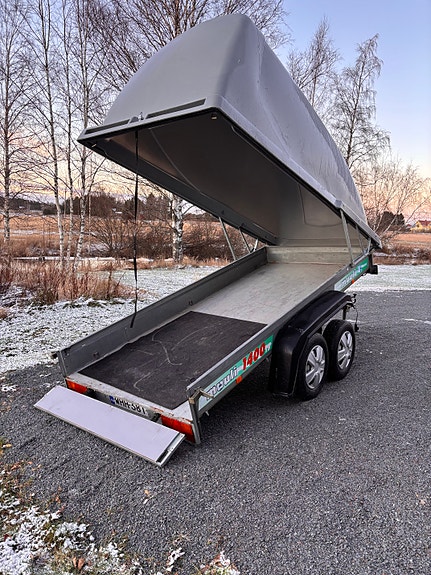 Muuli 1400T peräkärry jarruton kuomulla