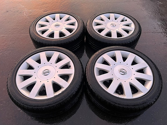Nissan 17” OEM vanteet + 205/50/17 kesärenkaat