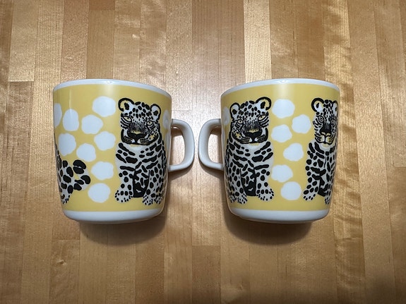 Kaksoset keltainen 4dl muki Marimekko