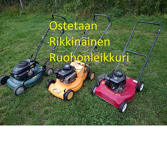 Ostetaan rikkinäinen ruohonleikkuri