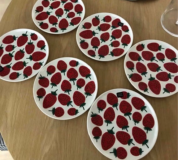 Marimekko Oiva Mansikka lautanen 20cm