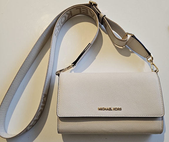 Michael Kors jet set large nahkainen olkalaukku vaalea naiset