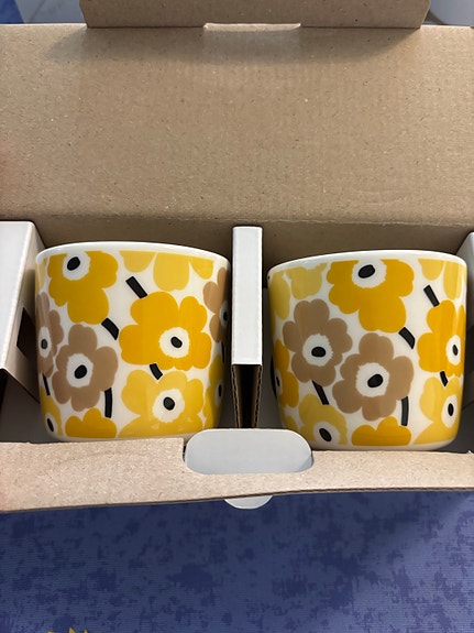 Marimekko Unikko Oiva korvaton kahvikuppi