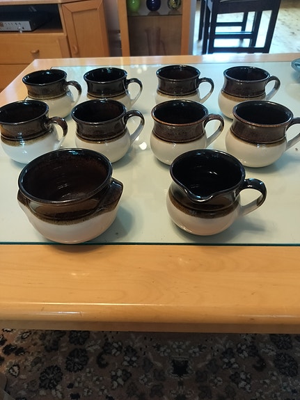 Kermansaven mukisetti, kermakko ja sokerikko