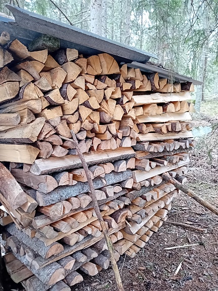 kuusen halkoja