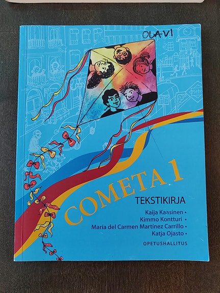 Cometa 1 espanjan oppikirjat – tekstikirja ja tehtäväkirja kaupan päälle.