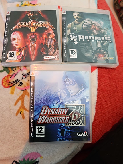 PlayStation 3 pelit Soul Calibur IV, Bionic Commando ja Dynasty Warriors 6