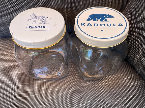 Riihimäki ja Karhula lasipurkit