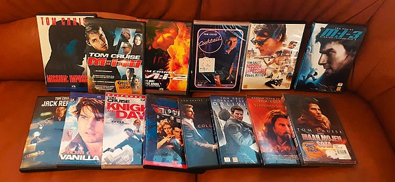Dvd-Elokuvia Cocktail Top Gun Vanilla Sky Jack Reacher Vaarallinen Tehtävä yms