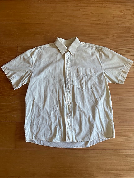 Lyhythihainen vintage kauluspaita (keltainen)