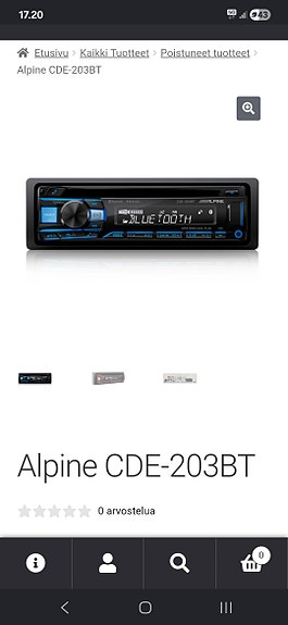 Alpine radio cde-203bt