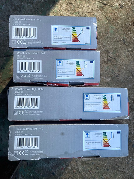 Upotettavat LED-alasvalot valkoinen 4kpl