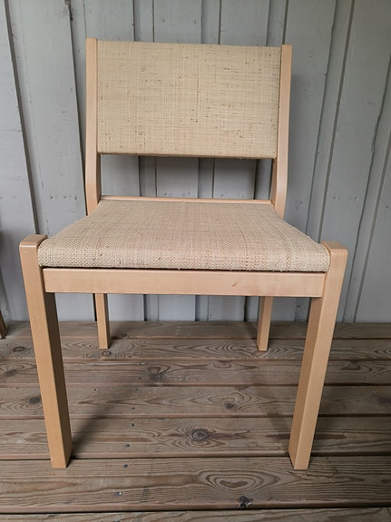 Artek 611 tuoli, niinikangas verhoilu, 6 kpl