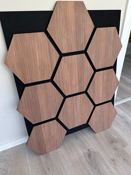Hexagon Akustiikkalevy / paneeli tumma pähkinä