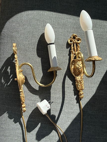 Vintage seinävalaisin pari