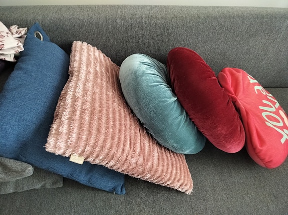 Pillows, Sofa Cover and Indian Traditional Mat