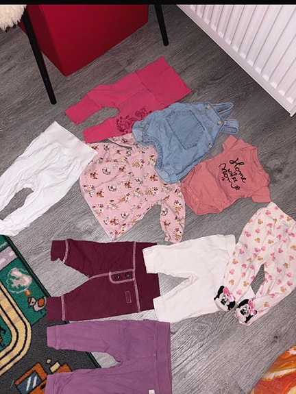 H&M vauvan vaatesetti tytöille koko 56 kirjava