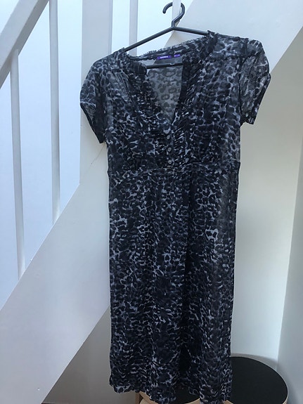 Mexx mekko M musta leopardikuviollinen